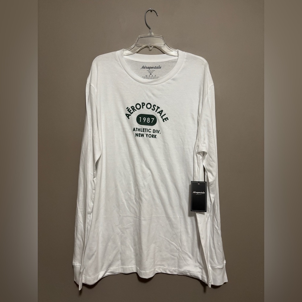 Aeropostale Men’s Long Sleeve Shirt Graphic Logo Size XL NWT